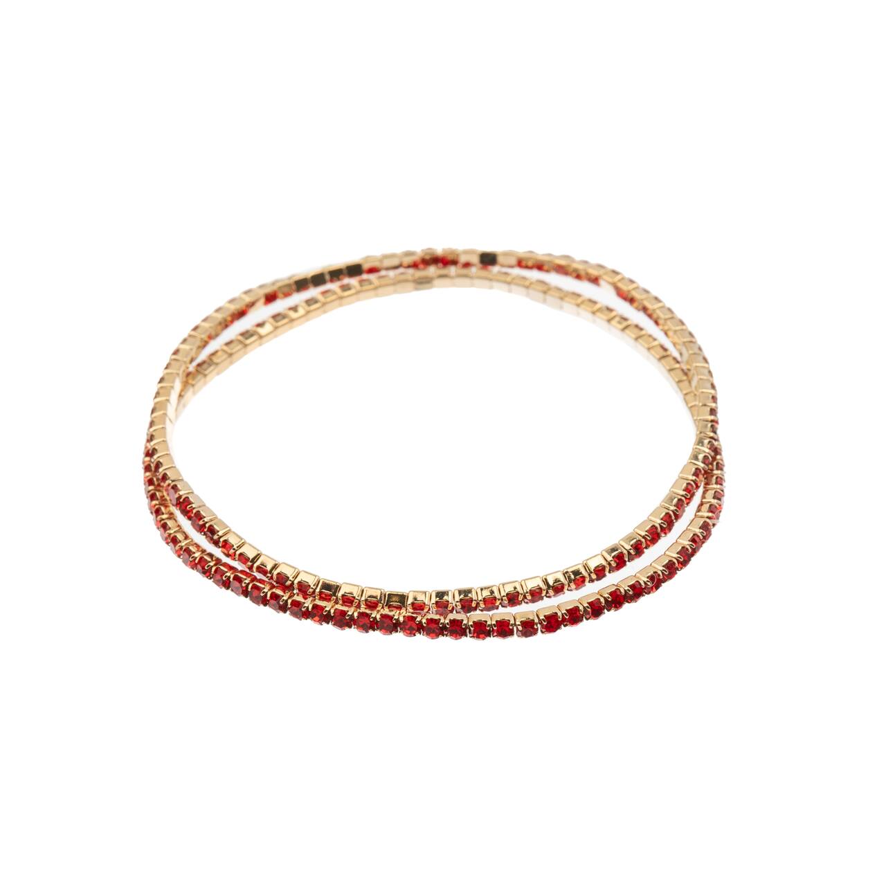 Crystal Lane DIY Gold & Light Siam Rhinestones Bracelets, 2ct.